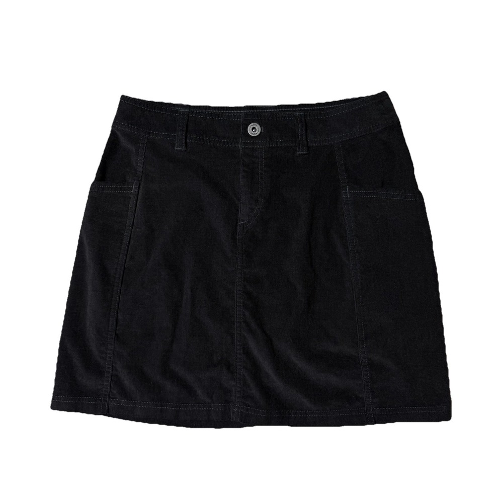 Kuhl Lydia Cord Skirt Womens 4 Black Utility Casual Effortless Mini Travel Layer